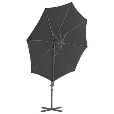 vidaXL Parasol avec base portable Anthracite