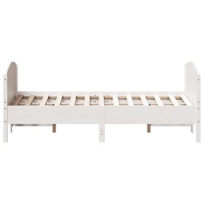 vidaXL Cadre de lit sans matelas blanc 120x200 cm bois de pin massif