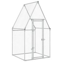 vidaXL Cage pour poules argenté 100x100x190 cm acier galvanisé