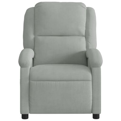 vidaXL Fauteuil inclinable gris clair velours