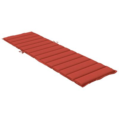 vidaXL Coussin de chaise longue rouge mélangé 200x50x4 cm tissu