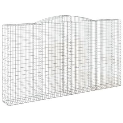 vidaXL Paniers à gabions arqués 15 pcs 400x50x220/240 cm Fer galvanisé