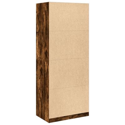 vidaXL Garde-robe chêne fumé 80x50x200 cm bois d'ingénierie