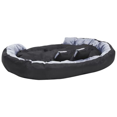 vidaXL Coussin réversible lavable pour chien Gris et noir 150x120x25cm