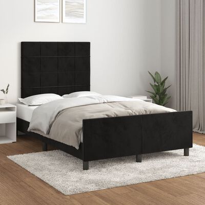 vidaXL Cadre de lit sans matelas noir 120x190 cm velours