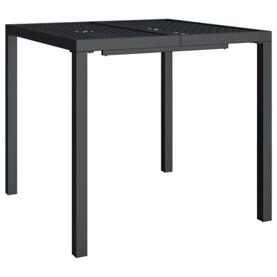 vidaXL Table de jardin anthracite 80x80x72 cm acier