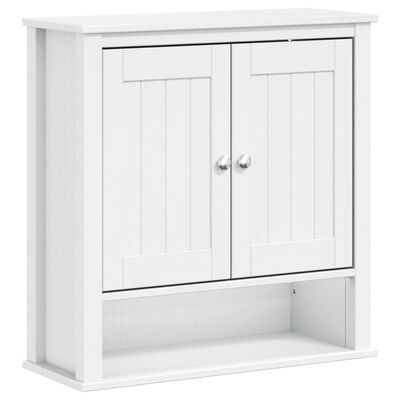 vidaXL Armoire murale de salle de bain BERG blanc bois massif