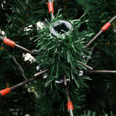 vidaXL Sapin de Noël artificiel à charnières avec support 210 cm