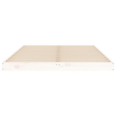 vidaXL Cadre de lit blanc 120x190 cm petit double bois massif de pin