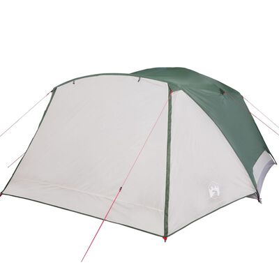 vidaXL Tente de camping avec porche 4 personnes vert imperméable