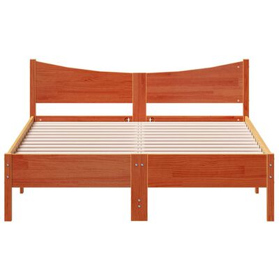 vidaXL Cadre de lit sans matelas cire marron 140x200cm bois pin massif