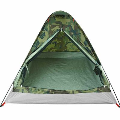 vidaXL Tente de camping à dôme 2 personnes camouflage imperméable