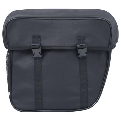 vidaXL Sac de vélo double pour porte-bagages étanche 35 L Noir