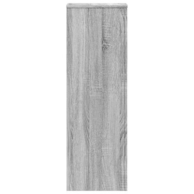 vidaXL Support pour plantes sonoma gris 33x33x100 cm bois d'ingénierie