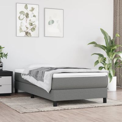 vidaXL Matelas de lit à ressorts ensachés Gris foncé 100x200x20 cm