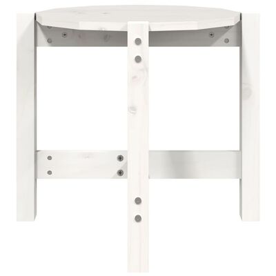 vidaXL Table basse Blanc Ø 52,5x45 cm Bois massif de pin