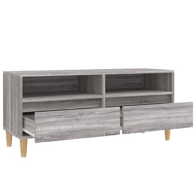 vidaXL Meuble TV sonoma gris 100x34,5x44,5 cm bois d'ingénierie