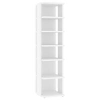 vidaXL Armoire à chaussures Blanc 27,5x27x102 cm Bois d'ingénierie