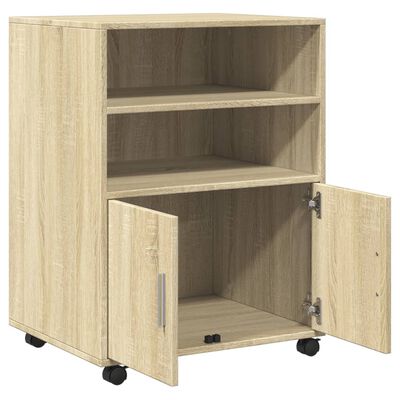 vidaXL Armoire à roulettes chêne sonoma 60x48x81 cm bois d'ingénierie