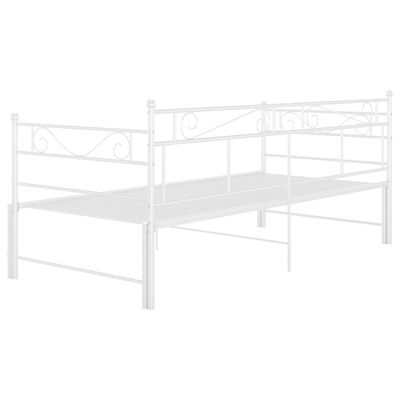 vidaXL Cadre de canapé-lit extensible sans matelas blanc 90x200 cm