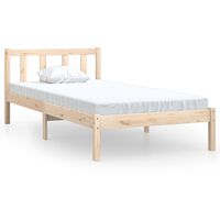 vidaXL Cadre de lit bois de pin massif 75x190 cm petit simple