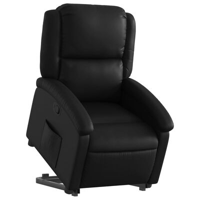 vidaXL Fauteuil inclinable Noir Similicuir