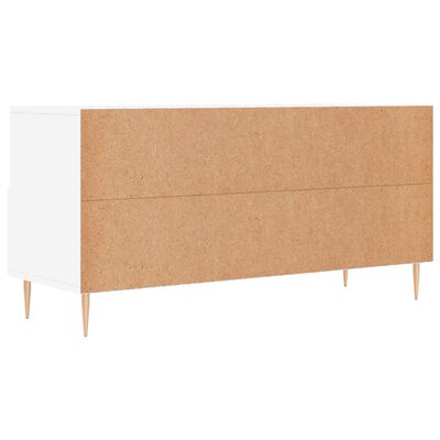 vidaXL Meuble TV blanc 102x36x50 cm bois d'ingénierie