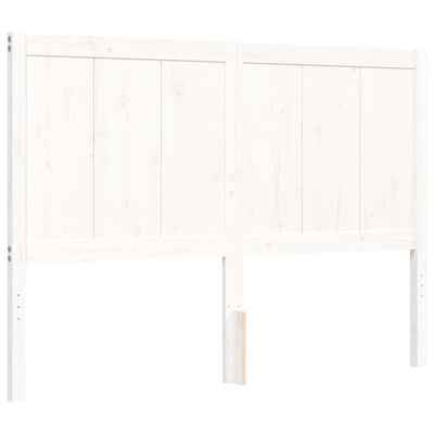 vidaXL Cadre de lit sans matelas blanc 140x190 cm bois de pin massif