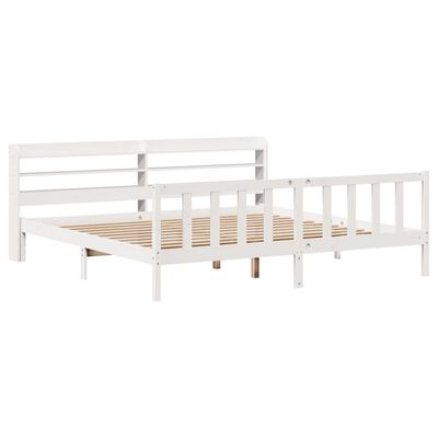 vidaXL Cadre de lit sans matelas blanc 180x200 cm bois massif de pin