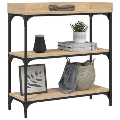 vidaXL Table console avec étagères chêne sonoma 75x30x80 cm