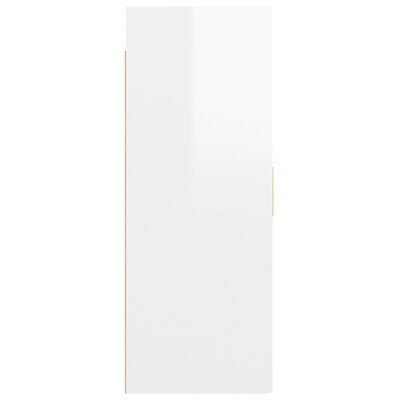 vidaXL Armoire murale suspendue Blanc brillant 69,5x34x90 cm