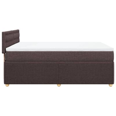 vidaXL Sommier à lattes de lit avec matelas Marron foncé 140x200 cm