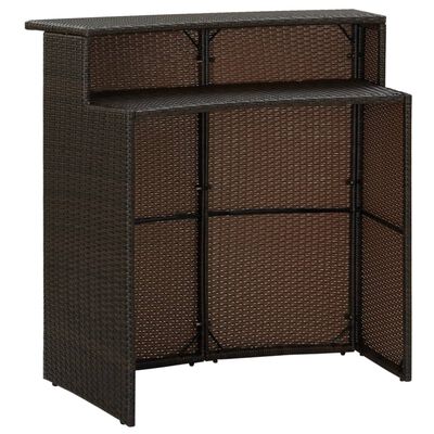 vidaXL Ensemble de bar de jardin avec coussins 5 pcs Marron