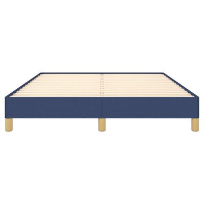 vidaXL Cadre de lit sans matelas bleu 140x190 cm tissu