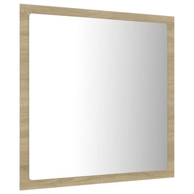 vidaXL Miroir LED de salle de bain Chêne sonoma 40x8,5x37 cm Acrylique