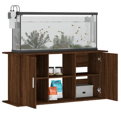 vidaXL Support d'aquarium chêne marron 121x41x58 cm bois d'ingénierie
