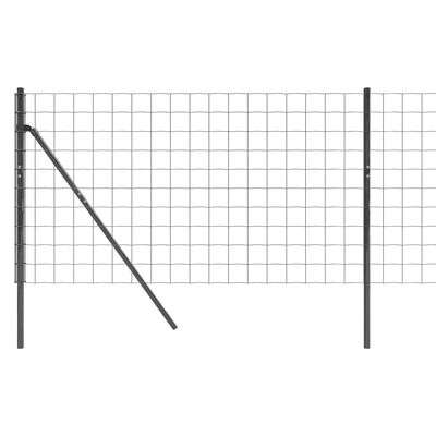 vidaXL Clôture en treillis métallique anthracite 1x25m acier galvanisé