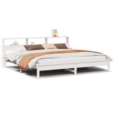 vidaXL Cadre de lit sans matelas blanc 180x200 cm bois massif de pin