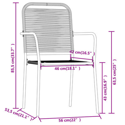 vidaXL Ensemble à manger de jardin 3 pcs Noir