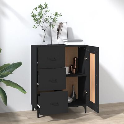 vidaXL Buffet Noir 69,5x34x90 cm Bois d'ingénierie