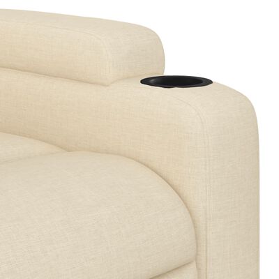 vidaXL Fauteuil inclinable électrique crème tissu