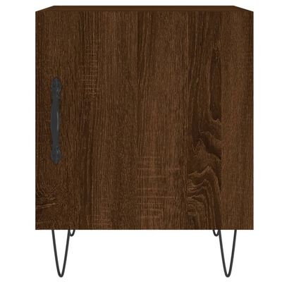 vidaXL Table de chevet chêne marron 40x40x50 cm bois d’ingénierie