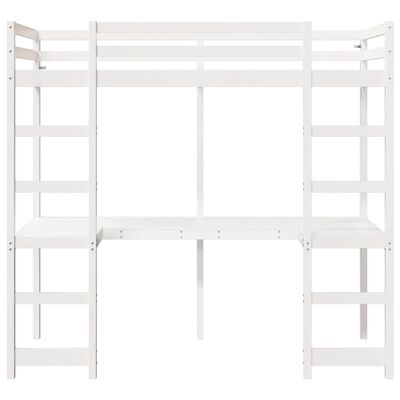 vidaXL Cadre de lit superposé sans matelas blanc 75x190 cm pin massif