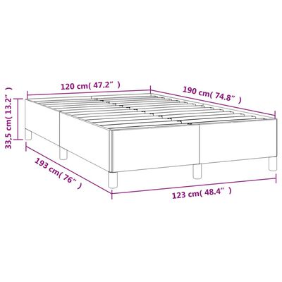 vidaXL Cadre de lit sans matelas noir 120x190 cm velours