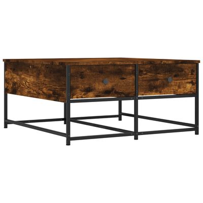 vidaXL Table basse chêne fumé 80x80x40 cm bois d'ingénierie