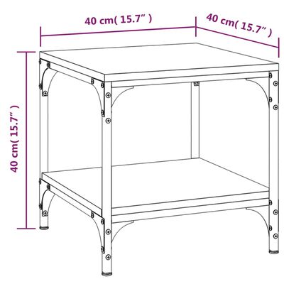 vidaXL Tables d'appoint 2 pcs Noir 40x40x40 cm Bois d'ingénierie