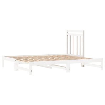 vidaXL Lit coulissant sans matelas blanc 2x(90x200) cm