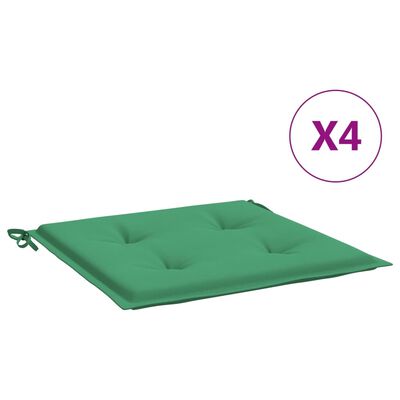 vidaXL Coussins de chaise jardin lot de 4 vert 50x50x3 cm tissu oxford