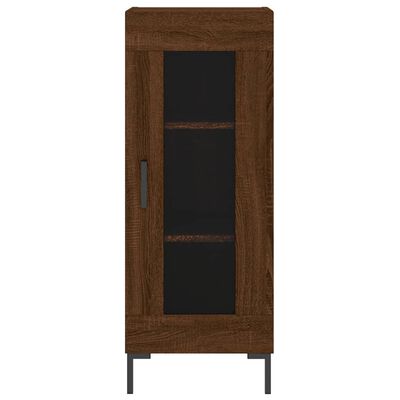 vidaXL Buffet haut Chêne marron 34,5x34x180 cm Bois d'ingénierie