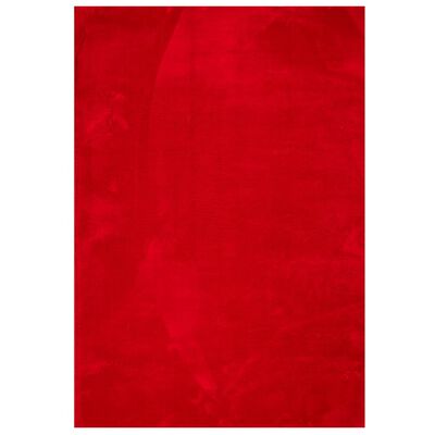 vidaXL Tapis HUARTE à poils courts doux et lavable rouge 160x230 cm